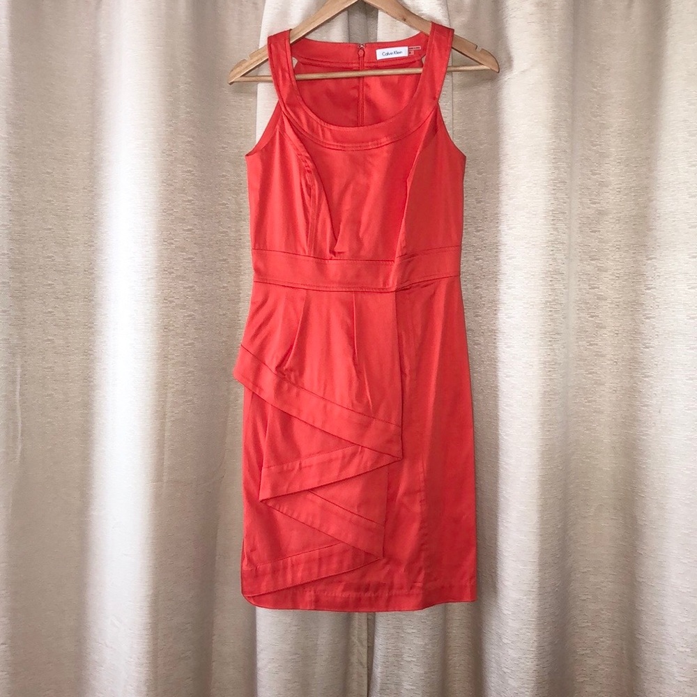 Calvin Klein Flame orange dress
